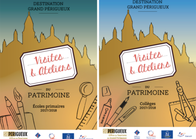 Création Brochures Primaires Collèges 2017-2018 Office du Tourisme Grand Périgueux
