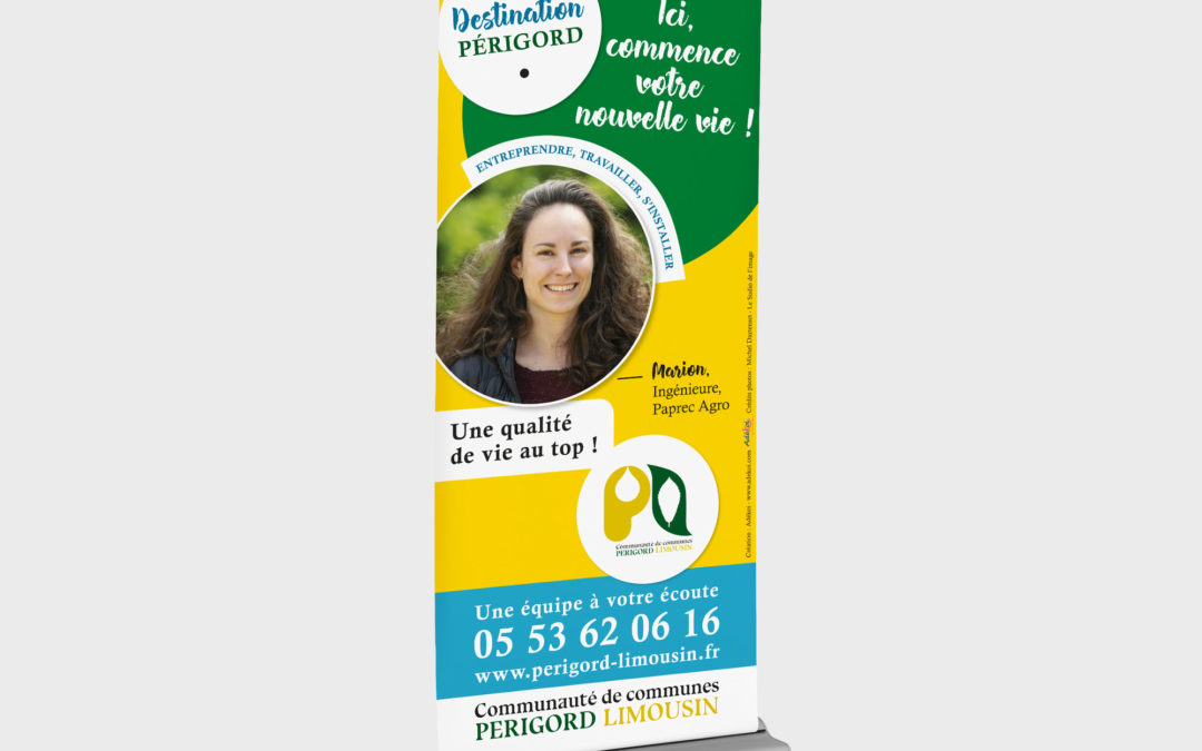Création Bâches et Roll up pour la Communauté de communes Périgord-Limousin