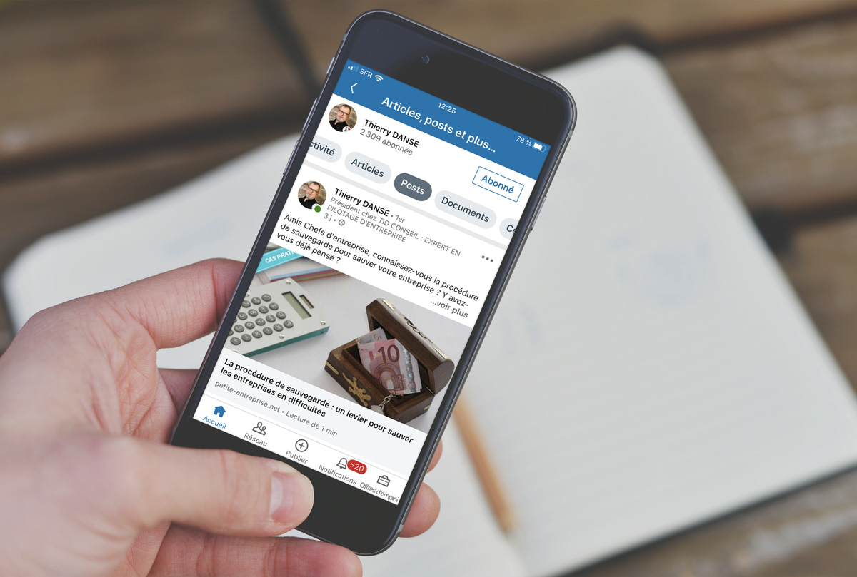 Animation de la page LinkedIn - TID Conseil - Pilotage d'entreprise