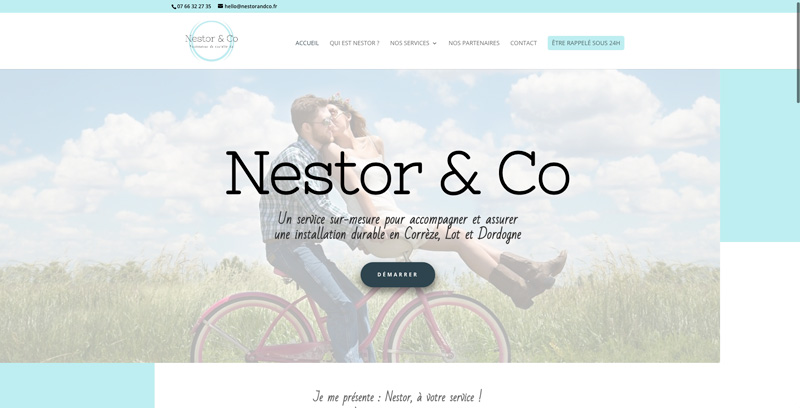 Nestor & co site internet périgueux - Facilitateur de nouvelle vie - Adékoi communication Dordogne