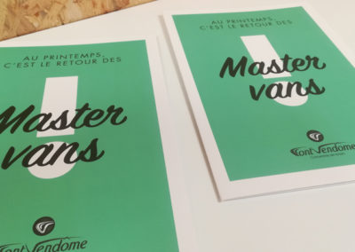 Création Pochette Master vans Font Vendôme