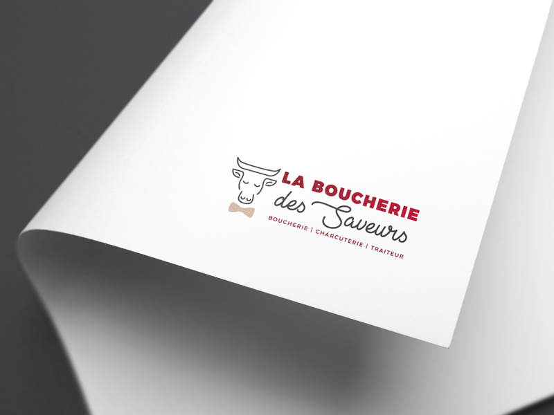 Création logo Boucherie des saveurs - Adékoi communication