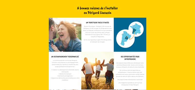 Page web tourisme communauté de communes Périgord Limousin - Adékoi communication