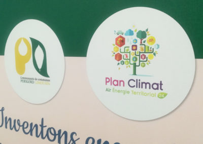Création Roll up et Flybanner Plan climat – Communauté de communes Périgord-Limousin