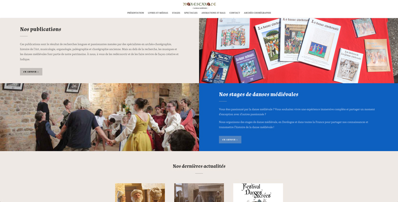 Création site web Morescarole - association de danse médiévale - Adékoi communication