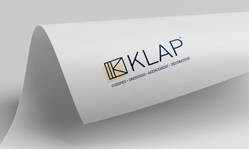 Création Logo KLAP cuisine dressing décoration agencement Dordogne - Adékoi communication