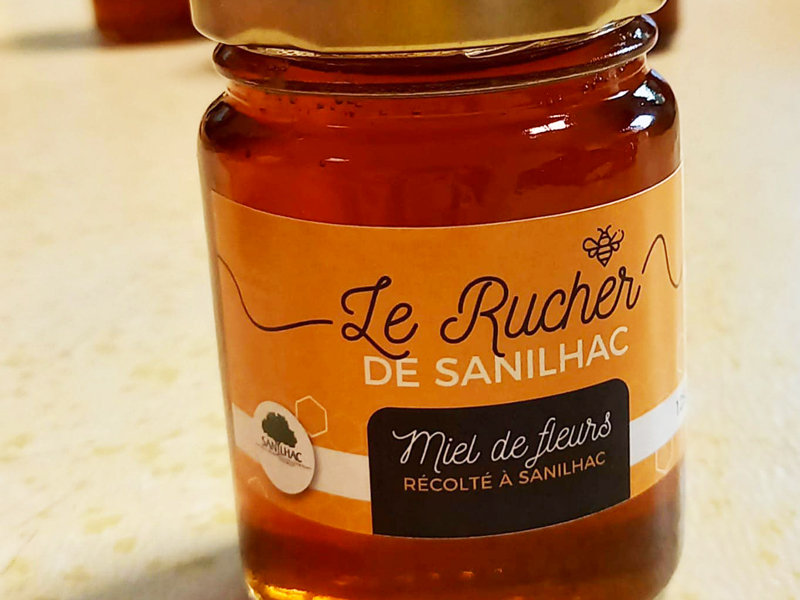 Création étiquette miel - Mairie de Sanilhac Dordogne - Adékoi communication