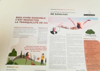 Création Lettre d'information juin 2022 - Mairie de Sanilhac - Adékoi communication Périgueux