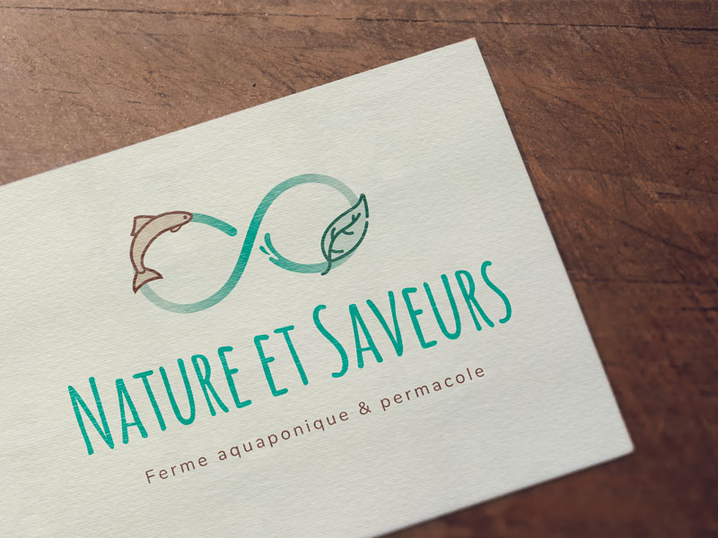 Création logo ferme aquaponique Nature et Saveurs Saint-Astier - Adékoi communication