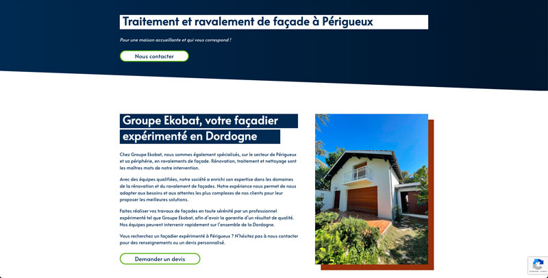 Création site internet Ekobat - Adékoi communication Périgueux