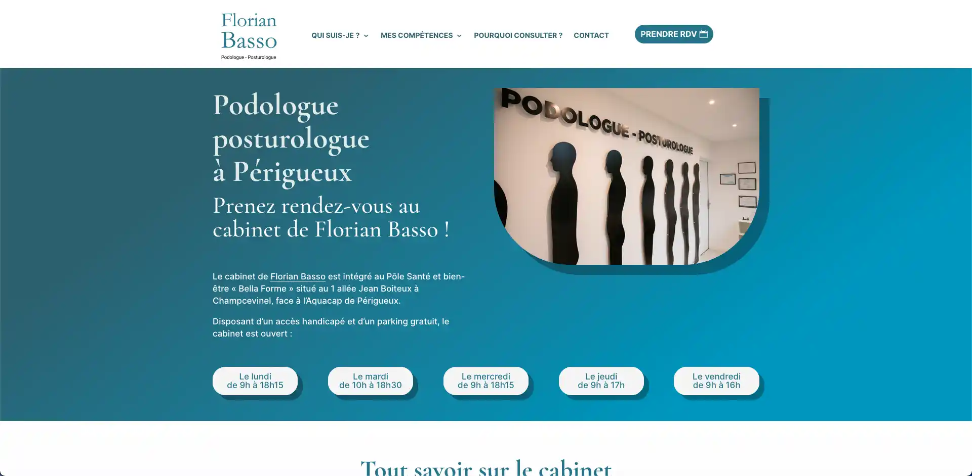 Site internet podologue Florian Basso Périgueux - Adékoi communication web