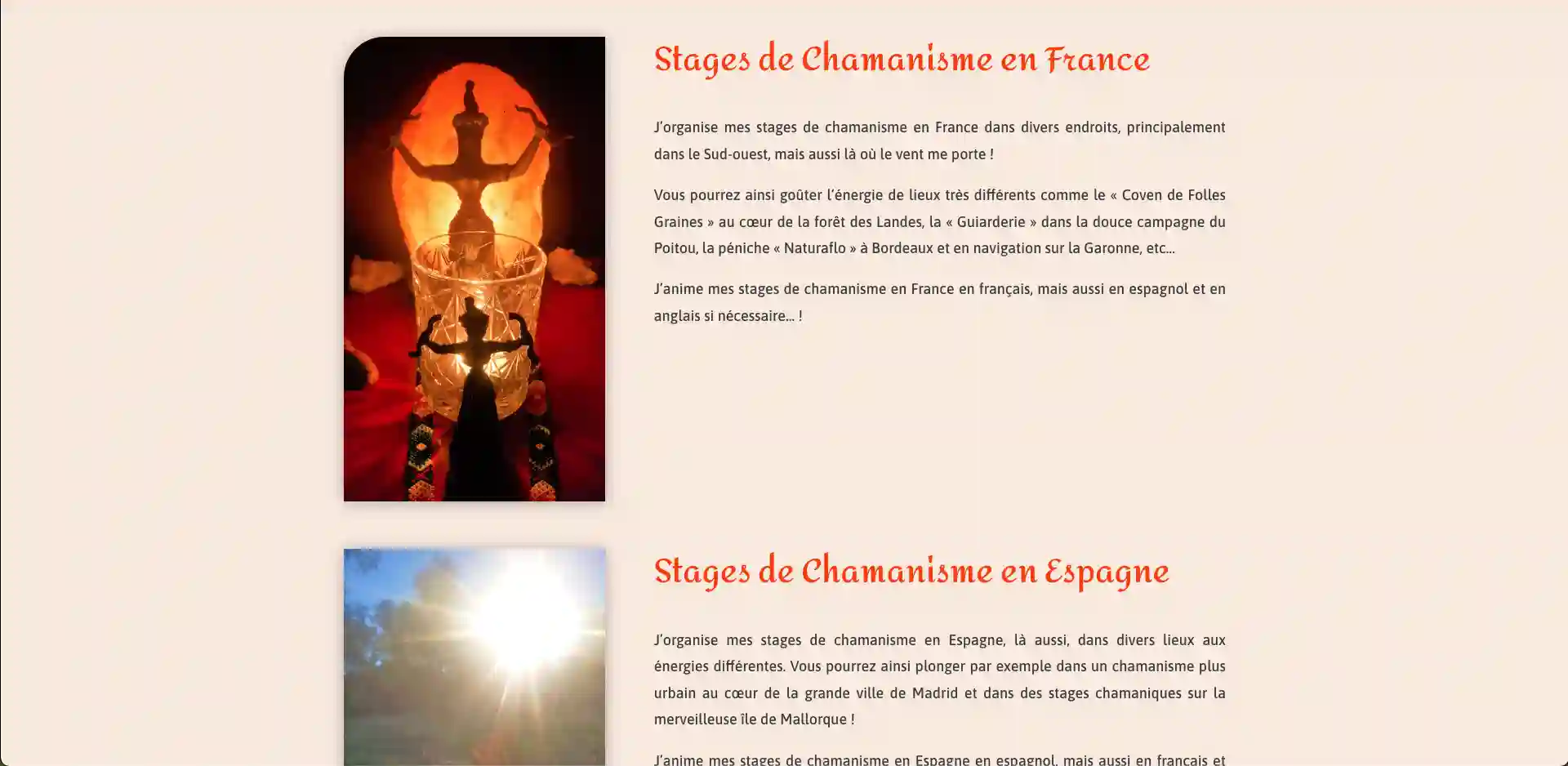 Site vitrine - Webdesign - Chamane- Adékoi Périgueux