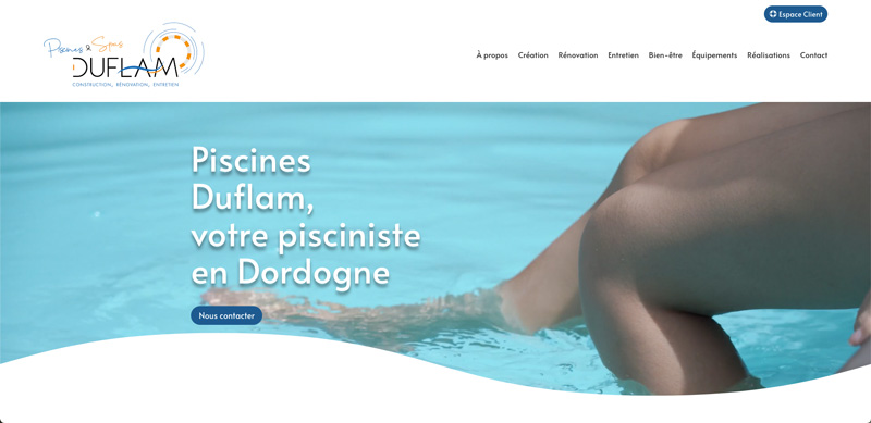 Refonte site web Piscine Duflam Périgueux - Adékoi communication web