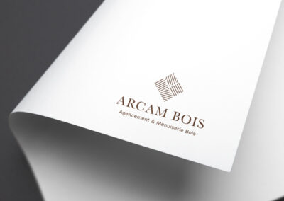 Création logo et carte de visite Arcam Bois – Menuisier bois à Périgueux