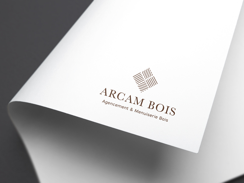 Création logo et carte de visite Arcam Bois – Menuisier bois à Périgueux