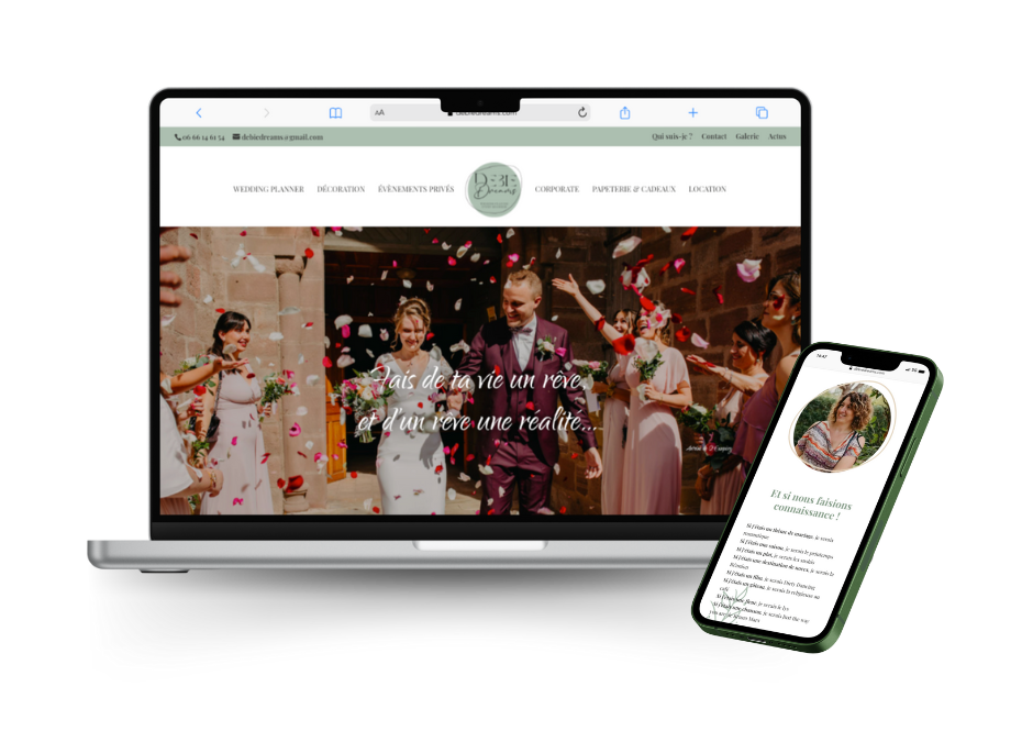 Création site internet Debie Dreams – Weeding planner en Dordogne