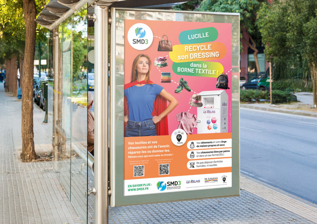 Création affiche abribus SMD3 Traitement de déchets Dordogne