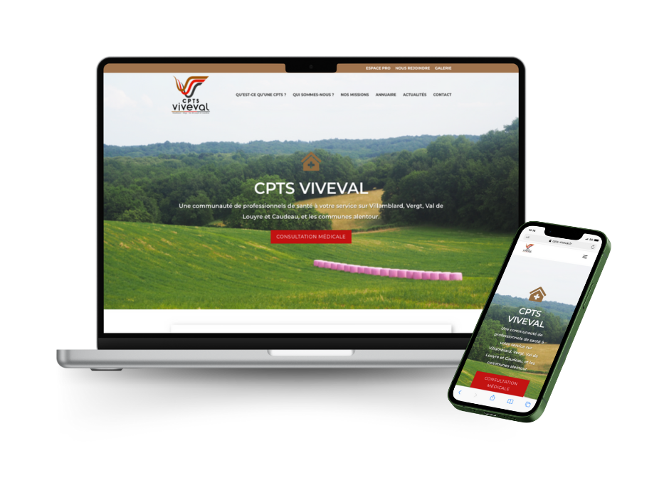 Création Site Internet CPTS Viveval – Communauté de professionnels de santé