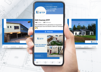 Animation Facebook pour Coursac BTP, entreprise de maçonnerie en Dordogne