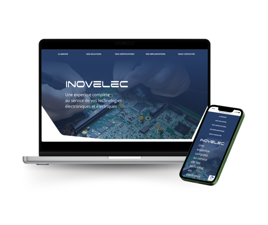 Création Site One Page Inovelec – Entreprise industrielle à Boulazac