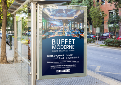 Création affiche Buffet Moderne, Restaurant à Boulazac
