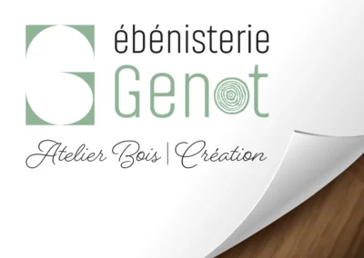 Création logo et charte graphique – Ebénisterie Genot – Ebéniste à Gramat