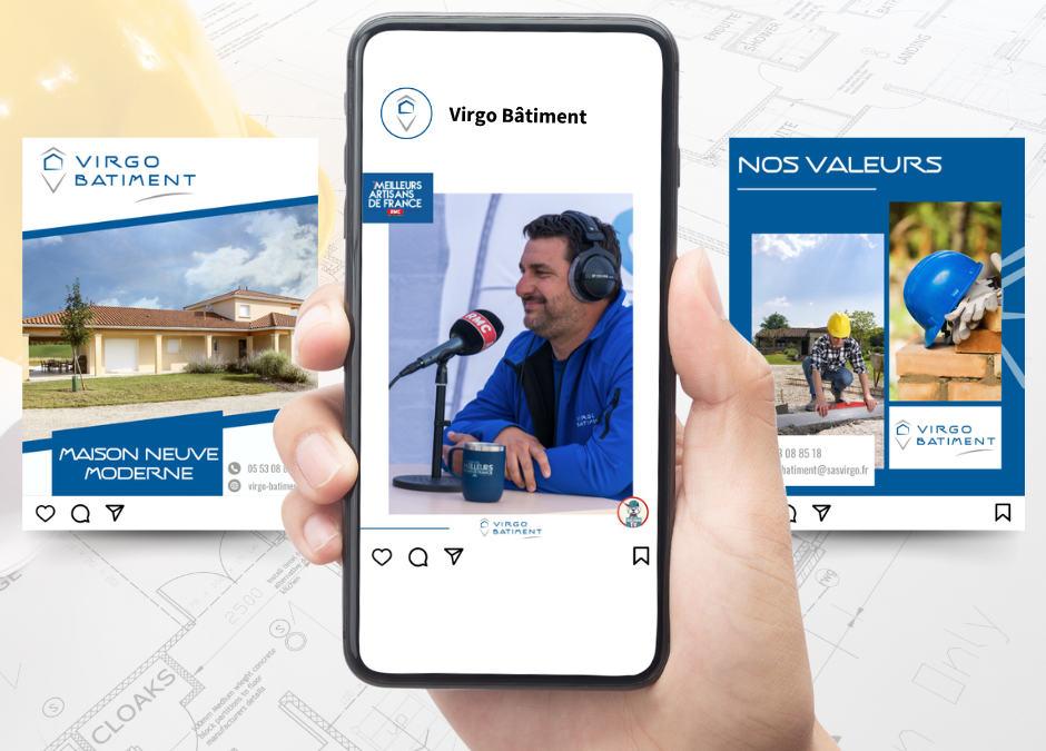 Animation réseaux sociaux de Virgo Bâtiment – entreprise de maçonnerie à Périgueux