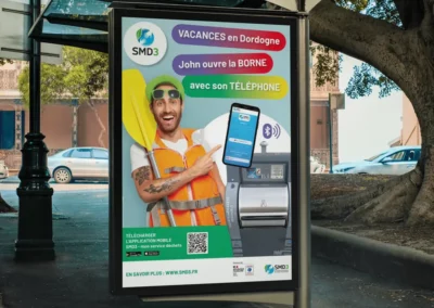 Création affiche abribus – Gestion des déchets en Dordogne