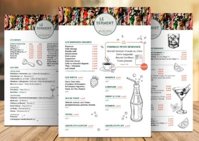 Carte des Boissons – Le Serment – Bar à Périgueux