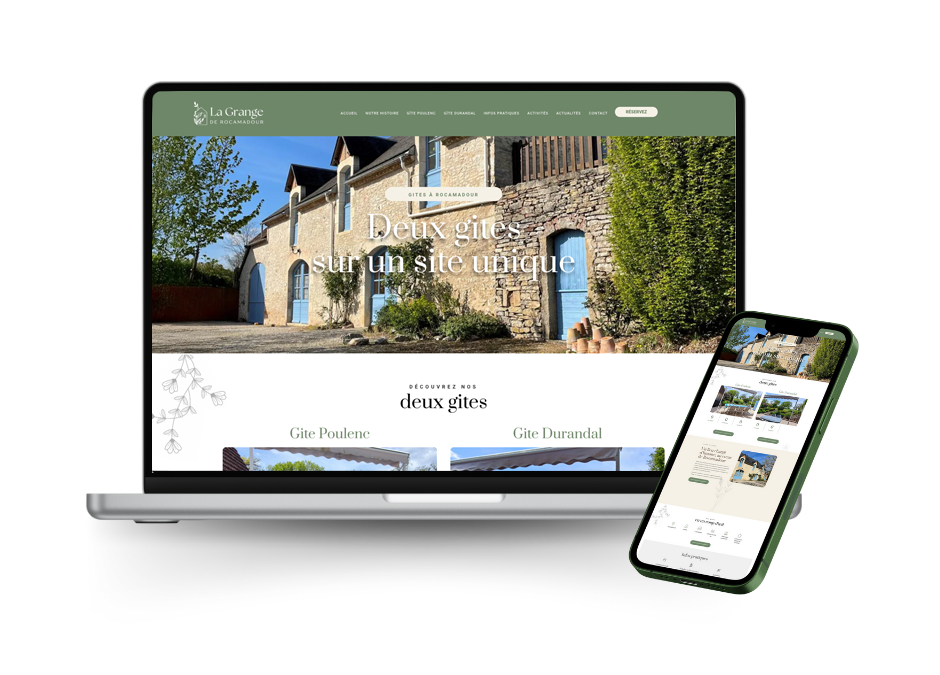 Création site web pour La Grange de Rocamadour – Gîtes de charme à Rocamadour
