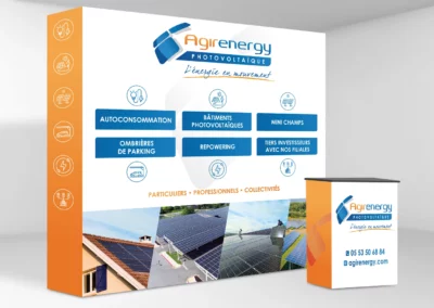 Création stand Agir Energy – Panneaux solaires – Périgueux