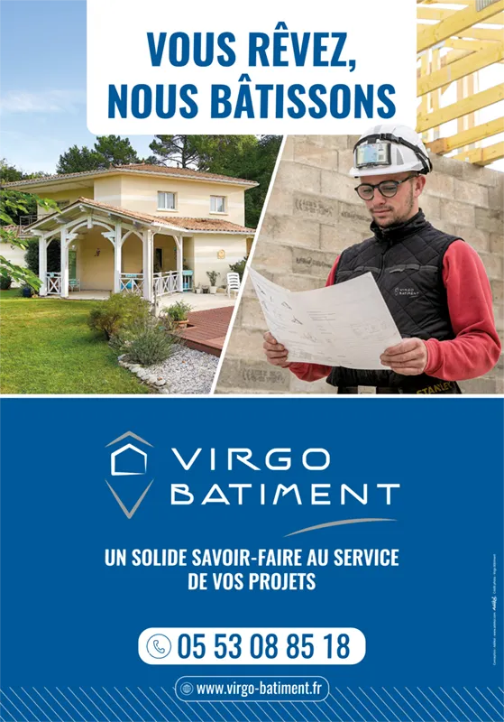 Affiche Virgo Batiment Logo Périgord Agrivoltaisme - Adékoi