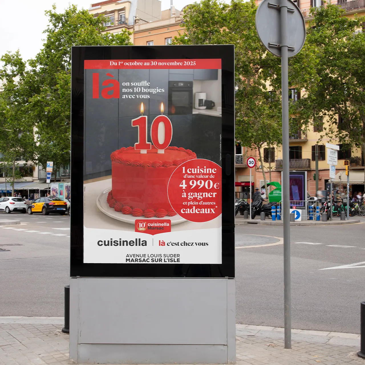 Cuisinella Dordogne, campagne d'affichage urbain