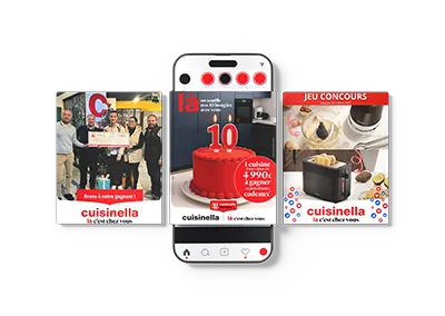 Campagne de communication anniversaire – Cuisinella – Cuisiniste à Périgueux