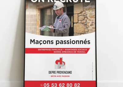 Affichage Longue Conservation – Dépré Provenzano – Maçonnerie à Thiviers
