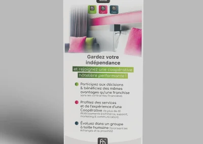 Création roll up – Fast Hôtel – Chaîne hôtelière en France
