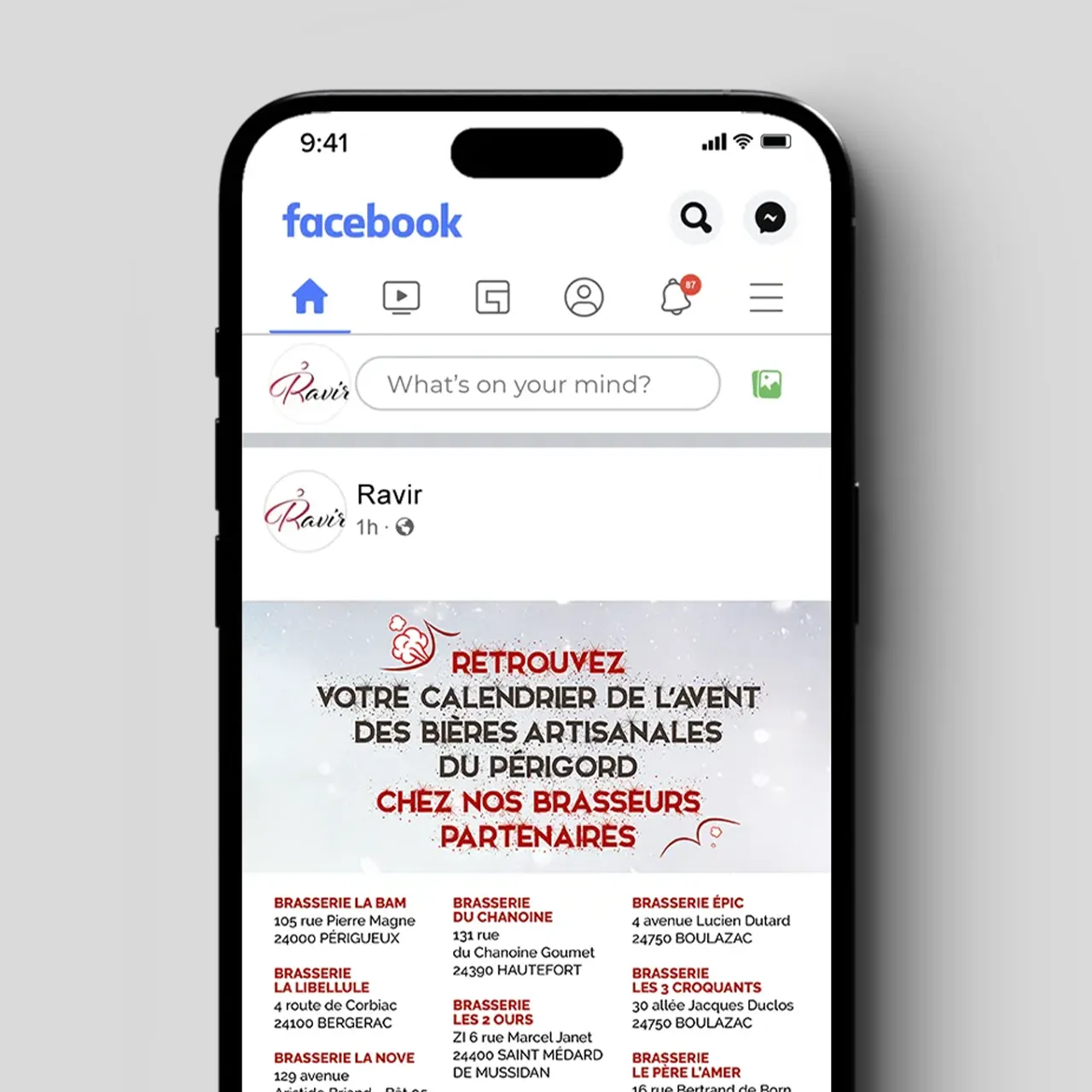 Ravir, packaging brasserie Dordorgne