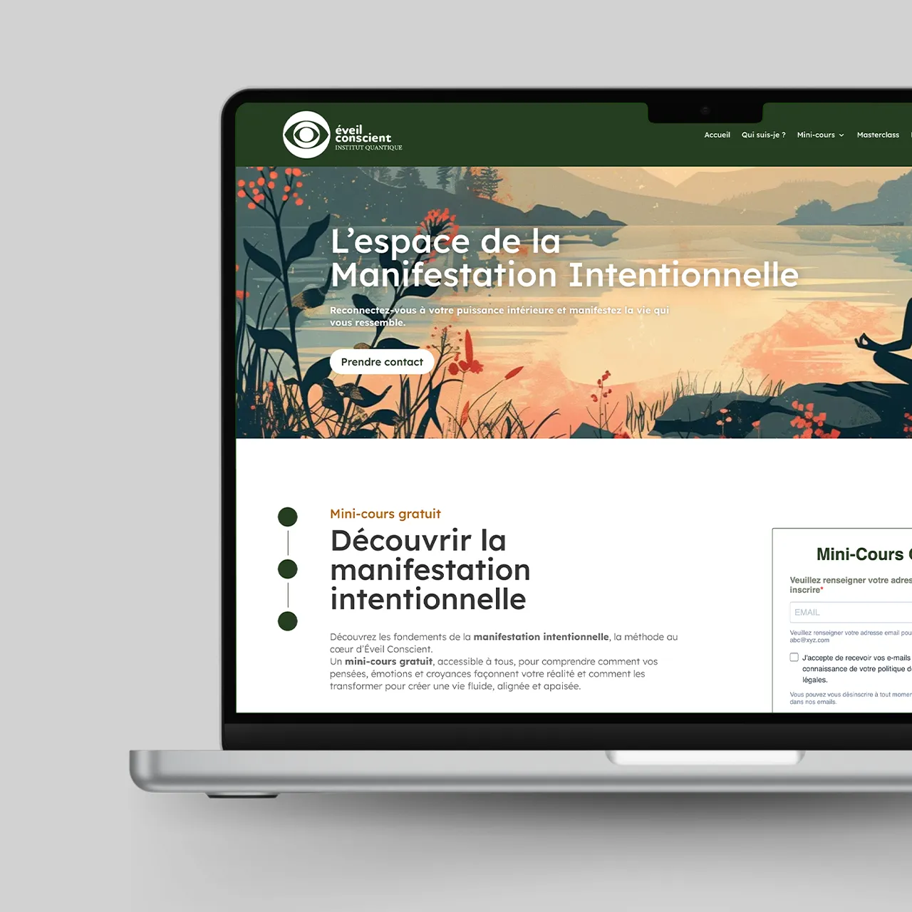 Création site web – Éveil Conscient – Coach en développement personnel