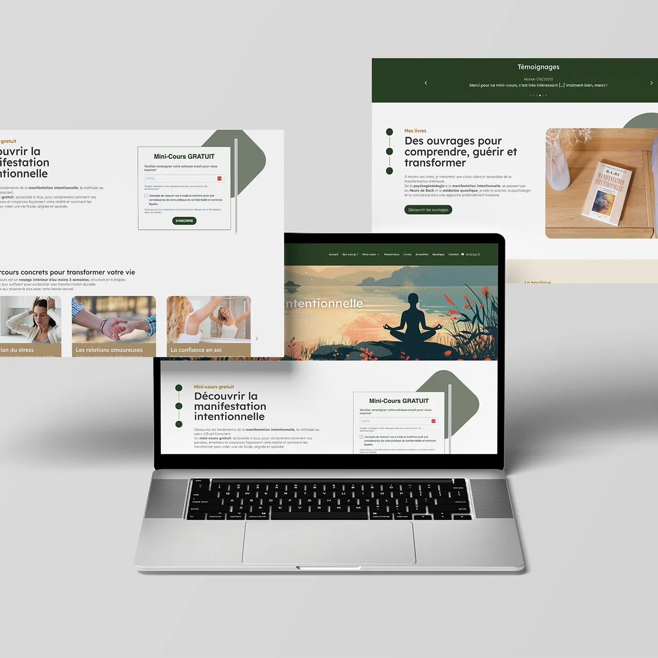 Création site web – Éveil Conscient – Coach en développement personnel