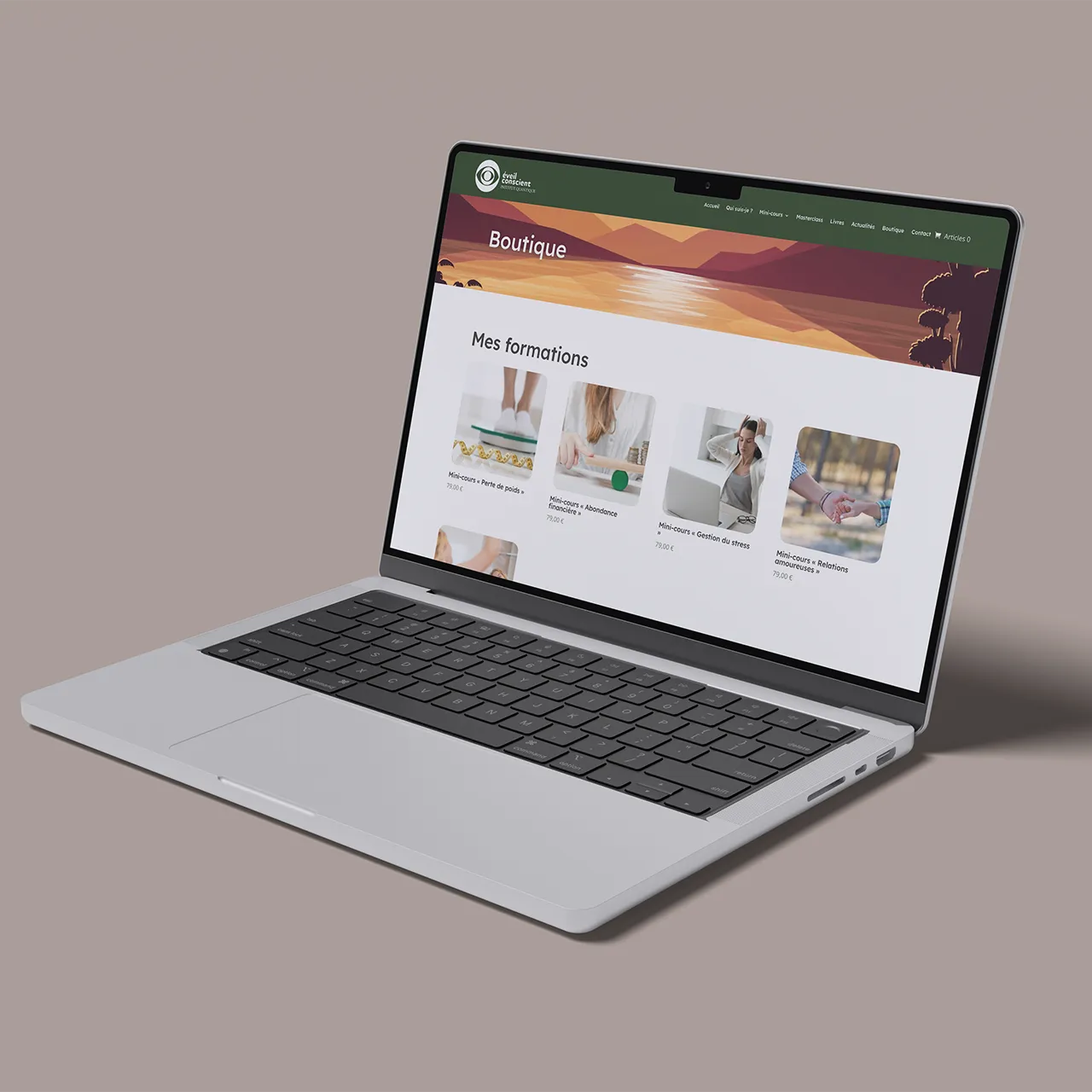 Création site web – Éveil Conscient – Coach en développement personnel