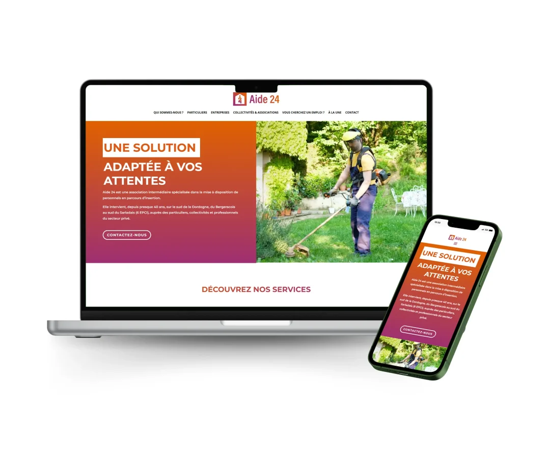 Création site web – Aide24 – Association d’insertion en Dordogne