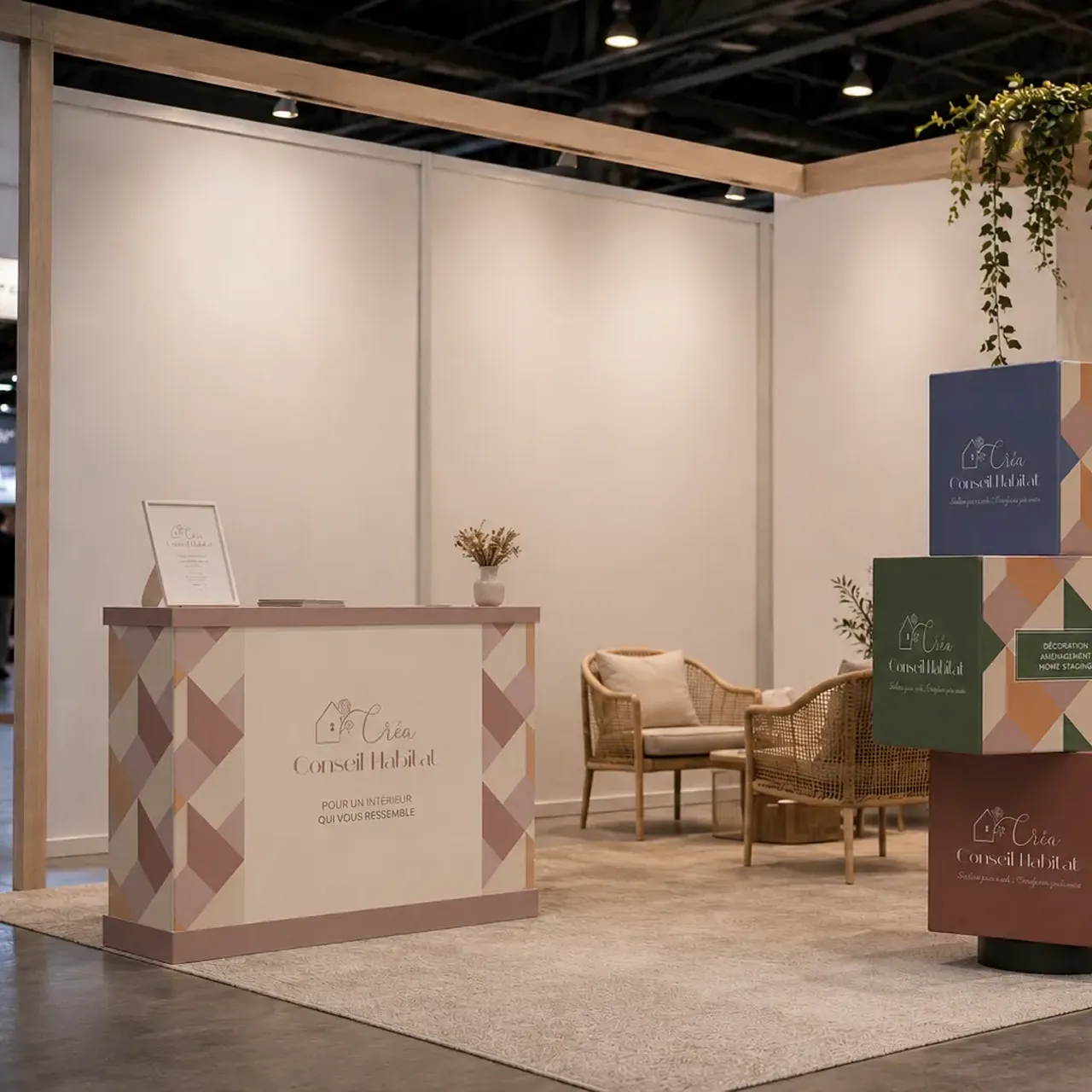 Matériel de stand – Créa Conseil Habitat – Architecte d’intérieur – Saint Astier