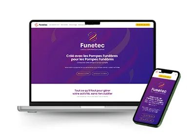 Création site web – Funetec – Logiciel funéraire pour pompes funèbres