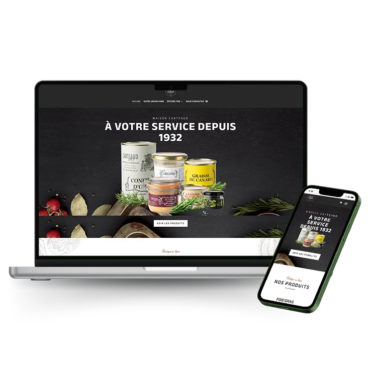 création site e-commerce epicerie fine dordogne