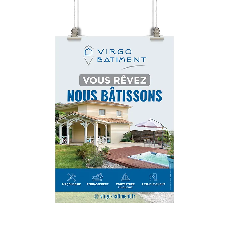 Creation affiche maconnerie Perigueux