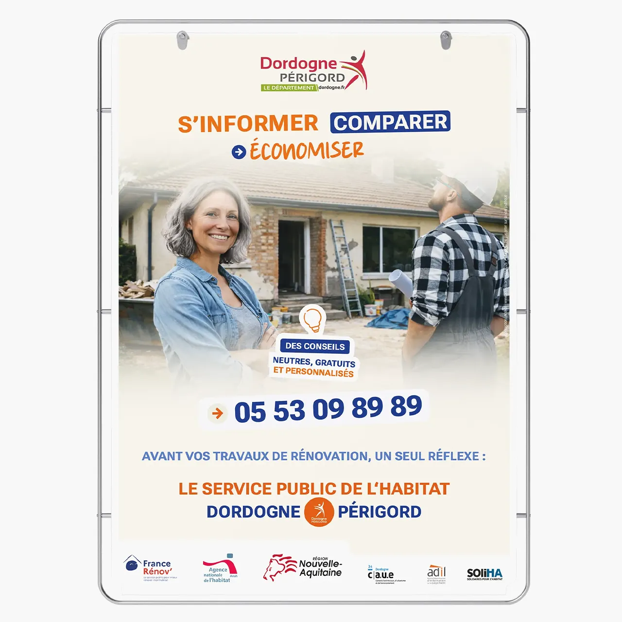 creation strategie communication habitat collectivite dordogne - Affiche